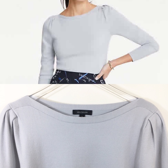 Ann Taylor Sweaters - Ann Taylor Boatneck Puff Shoulder Sweater - XXL -